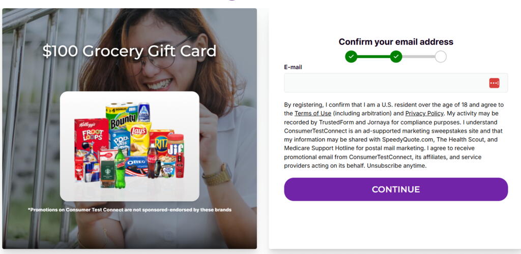 $$$$ConsumerTestConnect - Grocery Gift Card