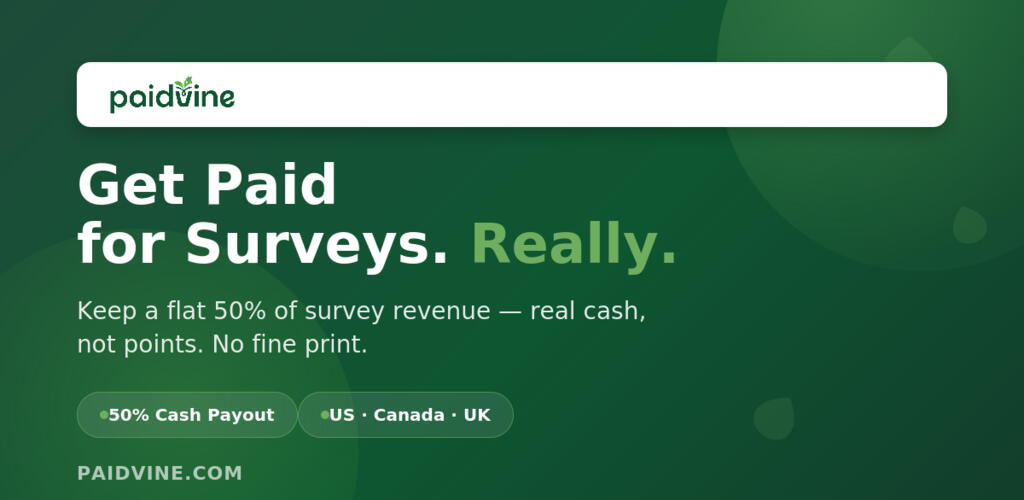 Paidvine - Register & Complete Survey