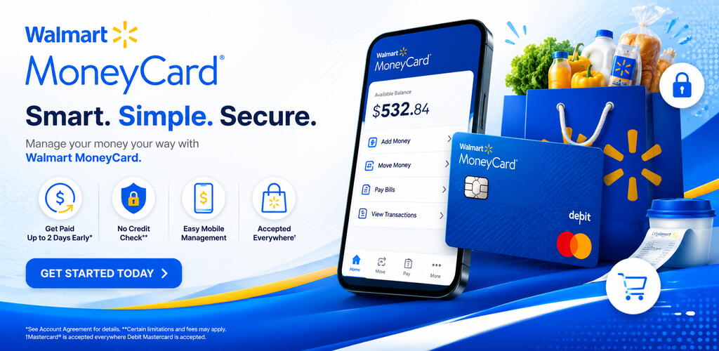 Walmart MoneyCard- Open and Register