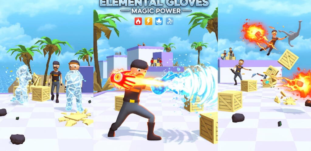 Elemental Gloves - Magic Power - Install & watch ads